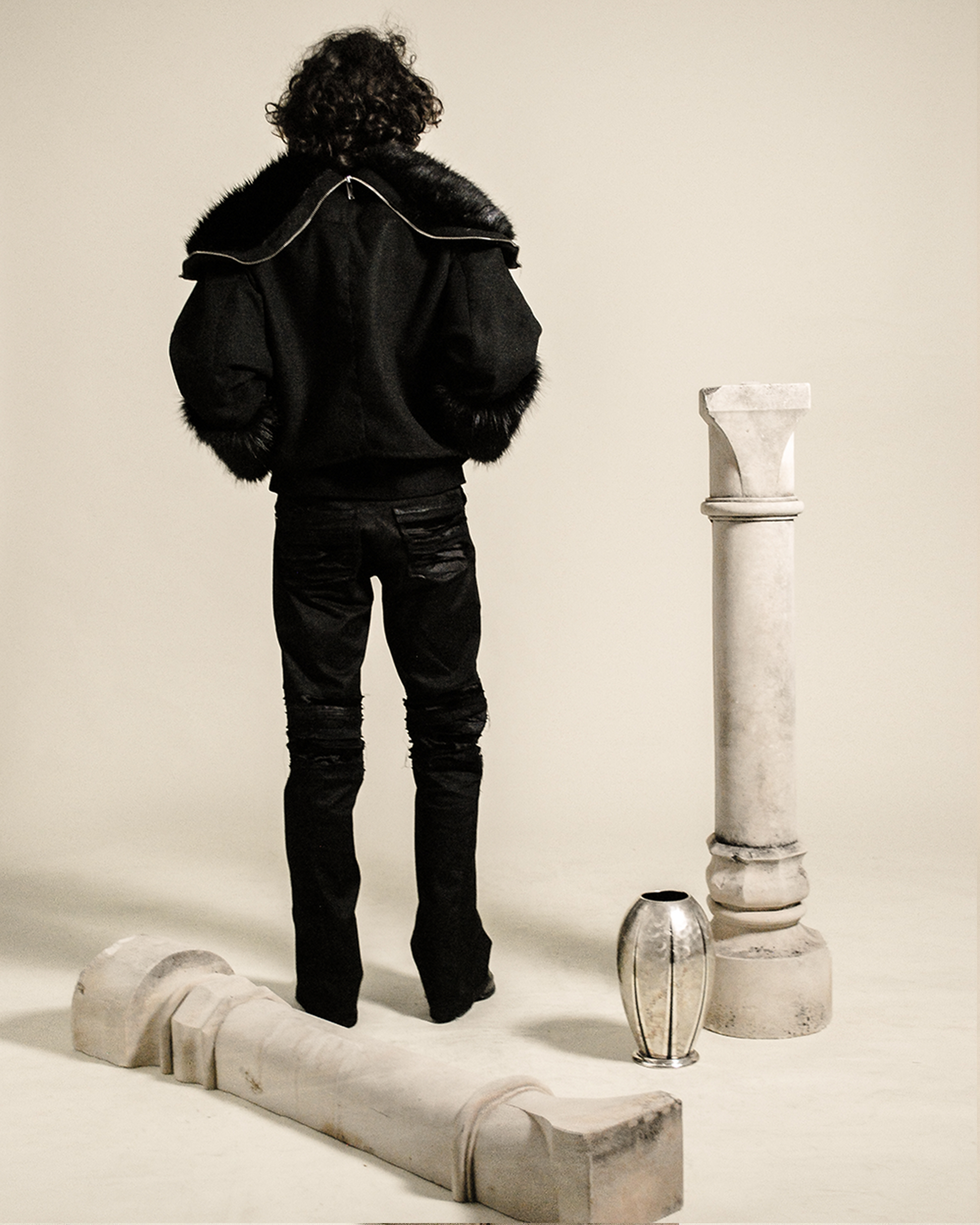 Pantalon Disco Flare Genou Texturé - lookbook dos