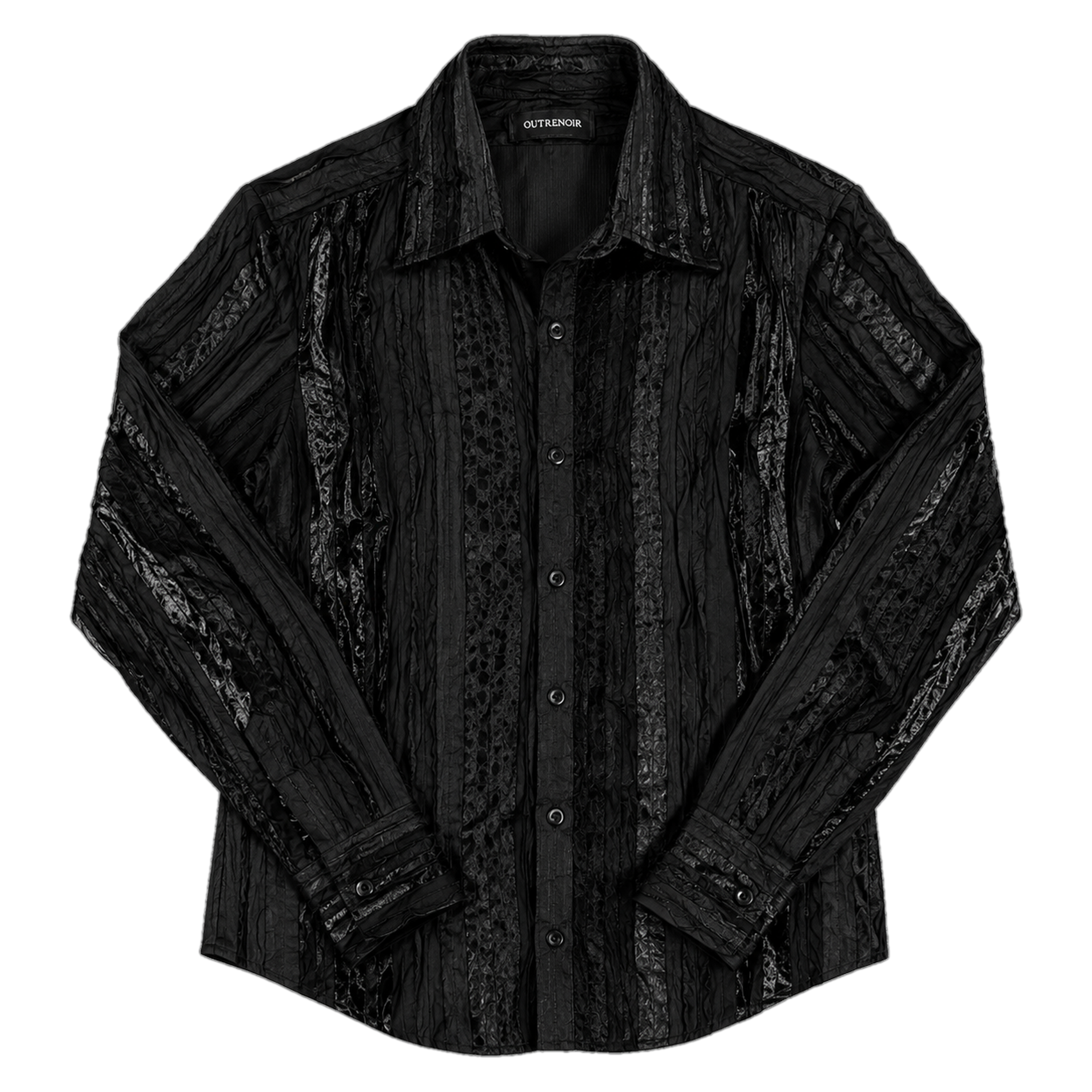Chemise Texture Noire Absolue - face