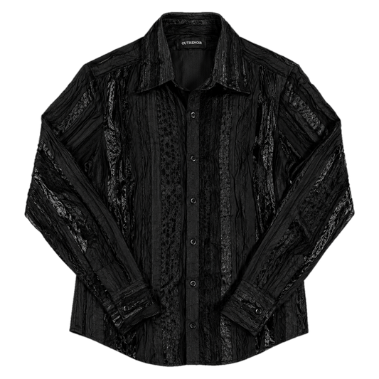Chemise Texture Noire Absolue - face