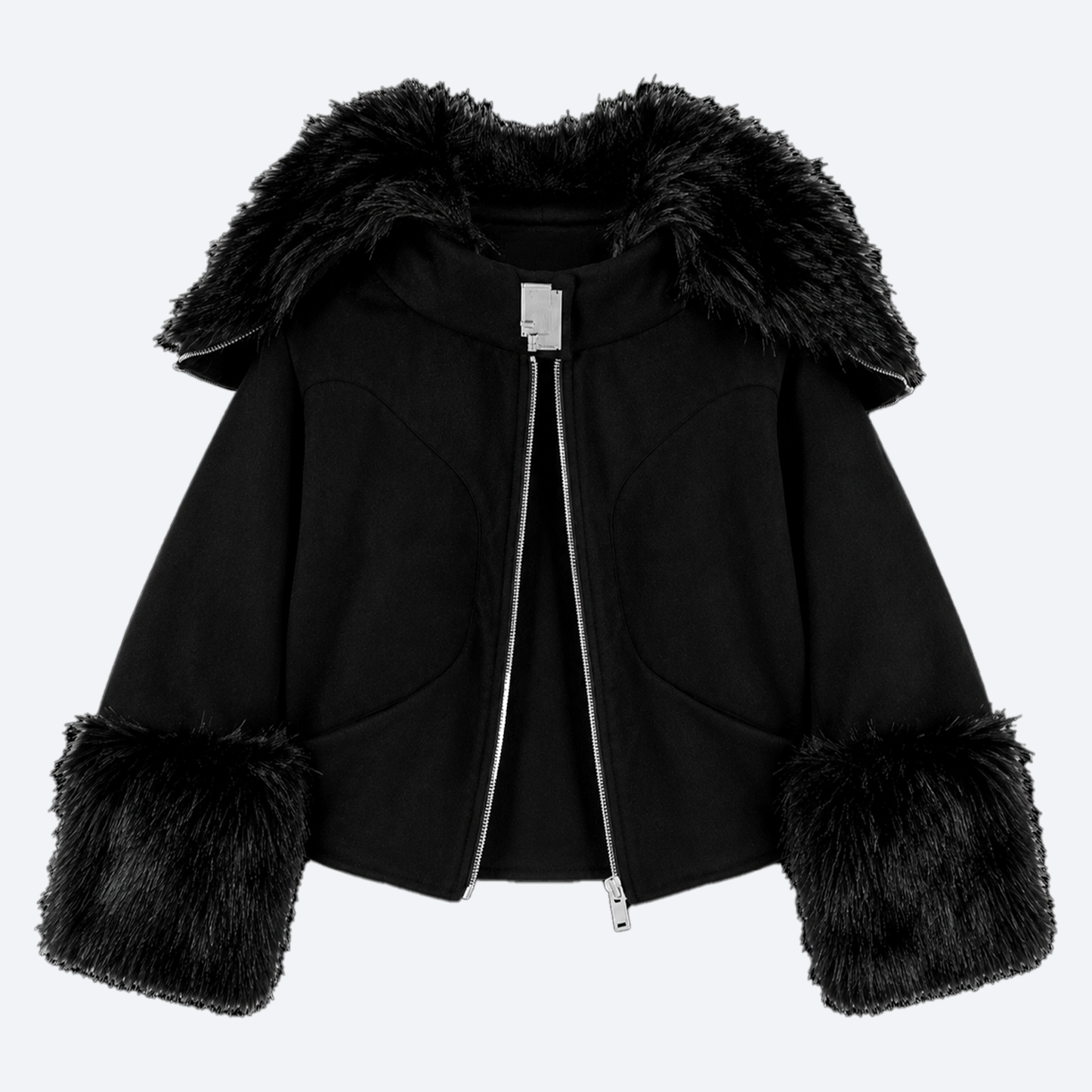 Hoodie Zippé à Capuche Zippée – Éco-Fourrure